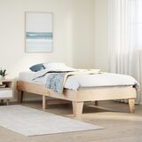 vidaXL Posteljni okvir brez vzmetnice 75x190 cm trdna borovina Cene