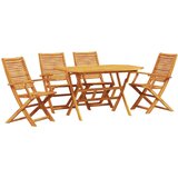  Set za vanjsko druženje od 5 dijelova od čvrstog akacijinog drva | shoptok.hr