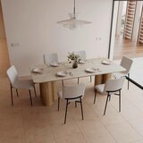 Bessagi Home Jedilna Miza Kiano, Naravne Barve, Porcelan, 220x105 | Shoptok.si