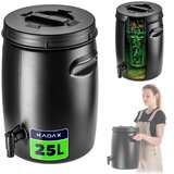 KADAX Vrtni kompostnik 25L, celoletna posoda za gnojilo za domačo uporabo s pipo, močna, (5000358093) Cene