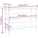  Konzolni stol boja smeđeg hrasta 100x32x75 cm konstruirano drvo | shoptok.hr