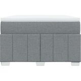 vidaXL Boxspring postelja z vzmetnico svetlo siva 120x190 cm blago | Shoptok.si