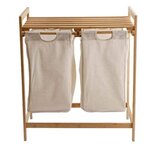  Polica od bambusa s dvije košare 64x33x73 cm | shoptok.hr