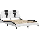  Okvir kreveta Viana bez madraca bijelo-crni 140x190 cm umjetna koža | shoptok.hr