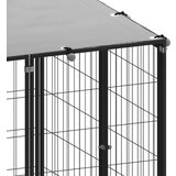 vidaXL Kavez za pse crni 330 x 110 x 110 cm čelični | shoptok.hr