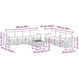  Set vanjskih sofa 9 kom. Bijela i svjetlosiva | shoptok.hr