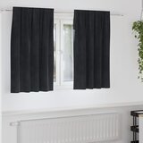 vidaXL Zavjese Crne Poliester 140 x 140 cm Dekorativni umetci | shoptok.hr