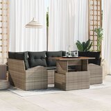  Vrtni kauč set Set od 7 Sivi Crni Aluminij Olefin | shoptok.hr