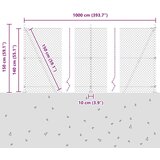  Ograde od lanca s betonskom podlogom 10 x 1,4 m Zelena Mreža | Eponuda.com