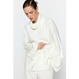 Trendyol Ecru Soft Textured Turtleneck Knitwear Sweater Cene