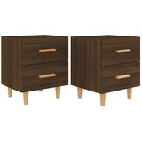  Noćni ormarići 2 kom boja smeđi hrasta 40 x 35 x 47,5 cm | shoptok.hr