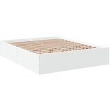  The Living Store Posteljni okvir bel 150x200 cm inženirski les - Posteljni Okvir, (21445756) | Shoptok.si