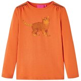  Dječja majica s dugim rukavima tamnonarančasta 116 | shoptok.hr