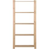 vidaXL Stalak za pohranu s 5 razina 80x28,5x170 cm od masivne borovine | shoptok.hr