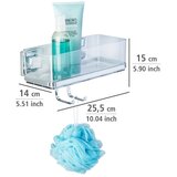Wenko 22694100-Polica VACUUM-LOC QUADRO ED 25,5x15 cm srebrna/sjajni hrom/prozirna Cene