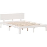 Krevet s regalom z knjige bez madraca bijeli 140x190cm borovina | shoptok.hr