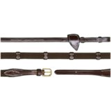 Dyon D-Collection - 5/8 (16 mm) pletene vajeti z 9 usnjenimi mostički, Full - Rjava | Shoptok.si