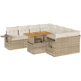  9-dijelni set vrtnih sofa s jastucima bež od poliratana | shoptok.hr