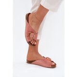 Maciejka Leather Sandals With Golden Buckle | Shoptok.si