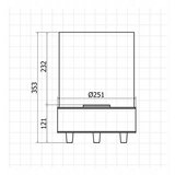 Planika Dancing Flames - bio kamin 36,3x25,1 cm 2,5kW | Eponuda.com
