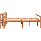  Okvir kreveta s uzglavljem voštano smeđi 120x190 cm od borovine | shoptok.hr
