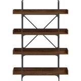  Regal za knjige s 4 razine boja hrasta 100x33x145,5 cm drveni | Eponuda.com