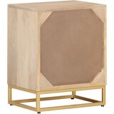  Noćni ormarić 40 x 30 x 50 cm od masivnog drva manga i željeza | shoptok.hr