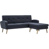  Kutna garnitura s presvlakom od tkanine 186 x 136 x 79 cm tamnosiva | shoptok.hr
