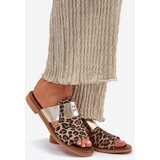 Zazoo Elegant Flat Heel Natural Leather Sandals | Shoptok.si