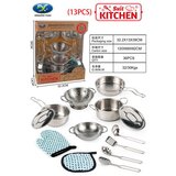  Set metalnih lonaca sa tirkiznom pregačom - 13 elemenata | shoptok.hr