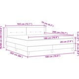 Box Spring Krevet s Madracem Crni 180x200 cm Baršun | shoptok.hr