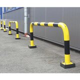 Black Bull Odbojni zaščitni lok, jeklo, Ø 76 mm, za uporabo na prostem, VxŠ 1240 x 1000 mm | Shoptok.si