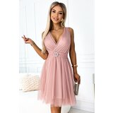 numoco basic Women's tulle dress with neckline and decorative buckle Numoco | ePonuda.com