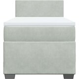 vidaXL Box spring postelja z vzmetnico svetlo siva 90x200 cm žamet | Shoptok.si