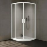 Kolpa San tuš kabina Venus S/2 polukružna beli profil, činčila staklo - R90x200cm | Eponuda.com