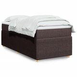 Maison Chic Box spring postelja - Vzmetna postelja z vzmetnico temno rjava 100x200 cm blago SL4097, (21907427) | Shoptok.si