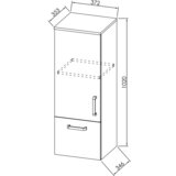 Kolpa San Evelin Kupaonski ormarić OUE 65 (Duljina: 65,5 cm, Bijela, S umivaonikom) | shoptok.hr