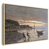  Slika - Claude Monet – Hauling a Boat Ashore Honfleur 60x40 U prirodnom drvenom okviru | shoptok.hr