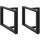 Furnova Noge kavne mizice T-oblika 2 kosa črna 70x25x(42-43) cm jeklo, (21913705) | Shoptok.si