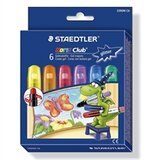 Staedtler Voštane bojice Noris Club, gel, briljantne boje, 6 komada | shoptok.hr