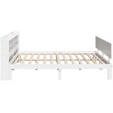  Okvir kreveta s uzglavljem bez madraca bijeli 200x200 cm | shoptok.hr