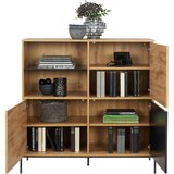 CARRYHOME komoda, črna, barve hrasta | Shoptok.si