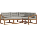  Set vanjskih sofa 4 kom. Prirodna i svijetlo siva Smeđa 245,5 x 166,5 x 73 cm | Shoptok.si