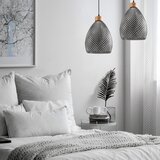 Toolight retro crna staklena stropna svjetiljka APP897-1CP | shoptok.hr