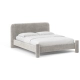 Micadoni Svetlo siva oblazinjena zakonska postelja z letvenim dnom 140x200 cm Vera – | Shoptok.si