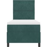 vidaXL Box Spring postelja z vzmetnico temno zelena 80x200 cm žamet, (22051417) | Shoptok.si
