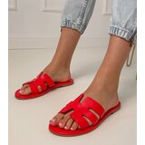 Gemre Red flip-flops adorned with cutouts Ragos | Shoptok.si
