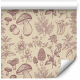  Tapeta - Beige mushrooms and herbs 49x1000 | shoptok.hr