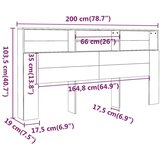 vidaXL vzglavna omarica bela 200x19x103,5 cm | Shoptok.si