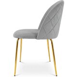 Inca stolica - svijetlosivi baršun / zlatne noge x 4 | shoptok.hr